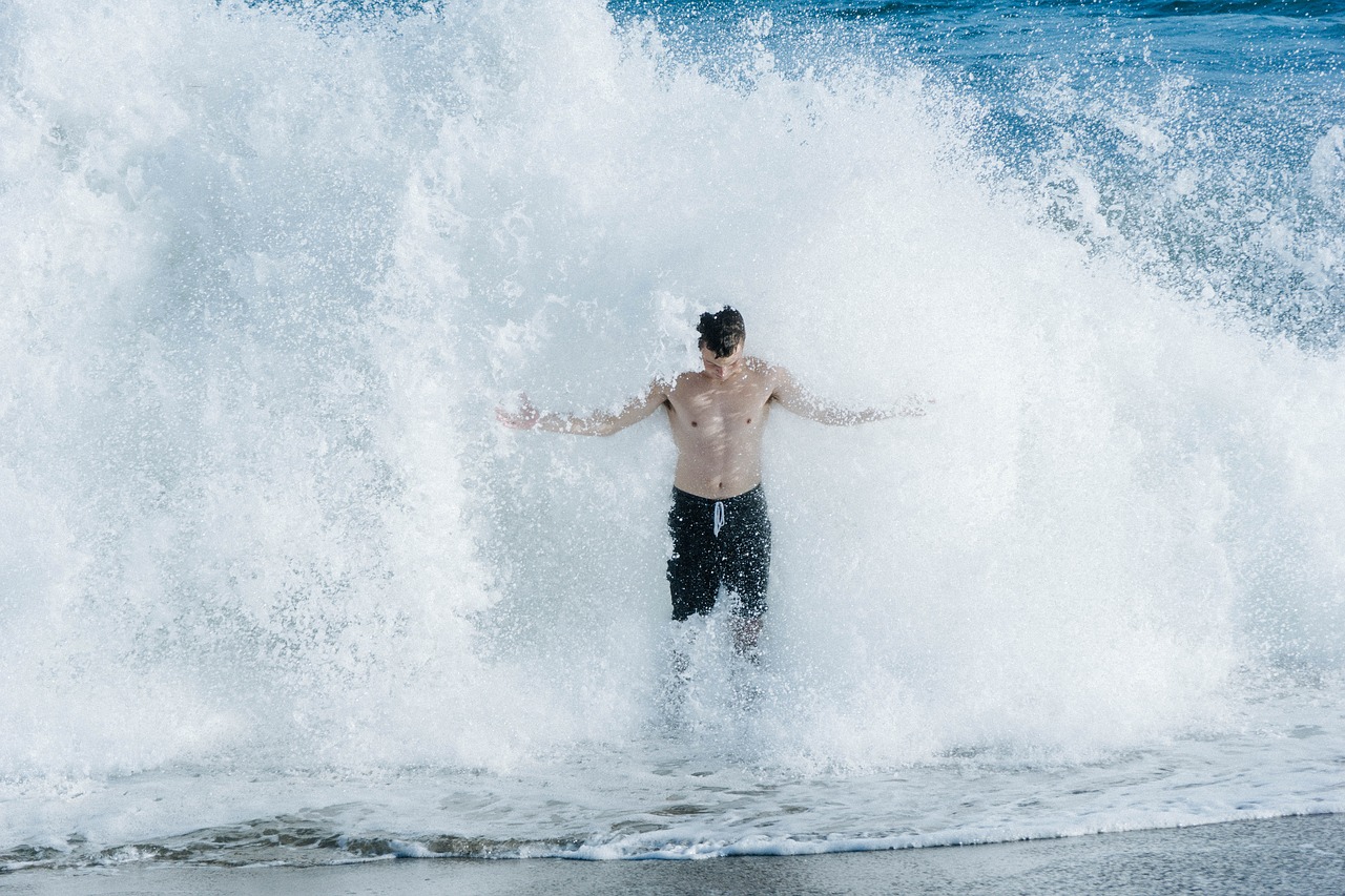 Image - people man body water ocean sea