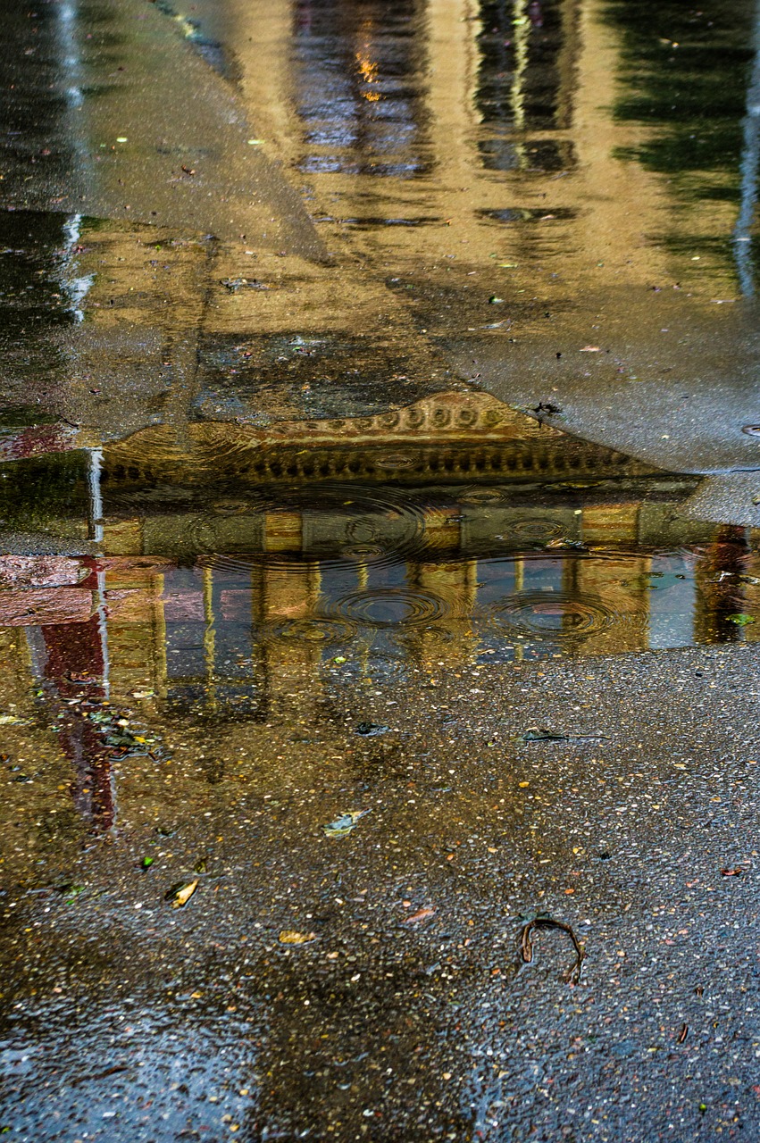 Image - mirroring road water reflection