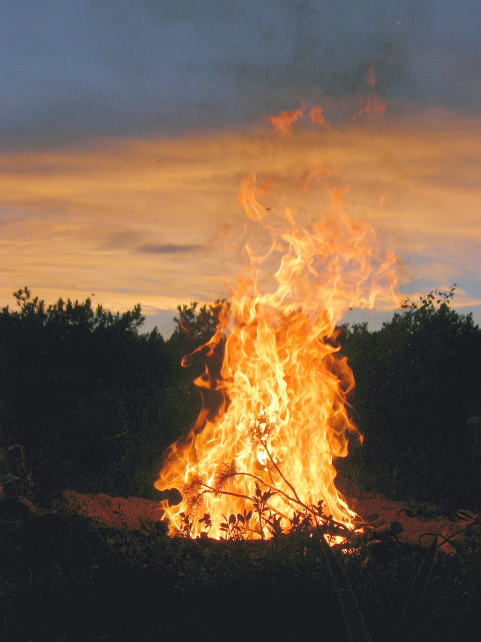 Image - fire flame koster sunset sky