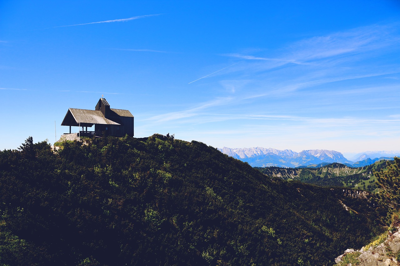 Image - mountain sky horizon hut outlook