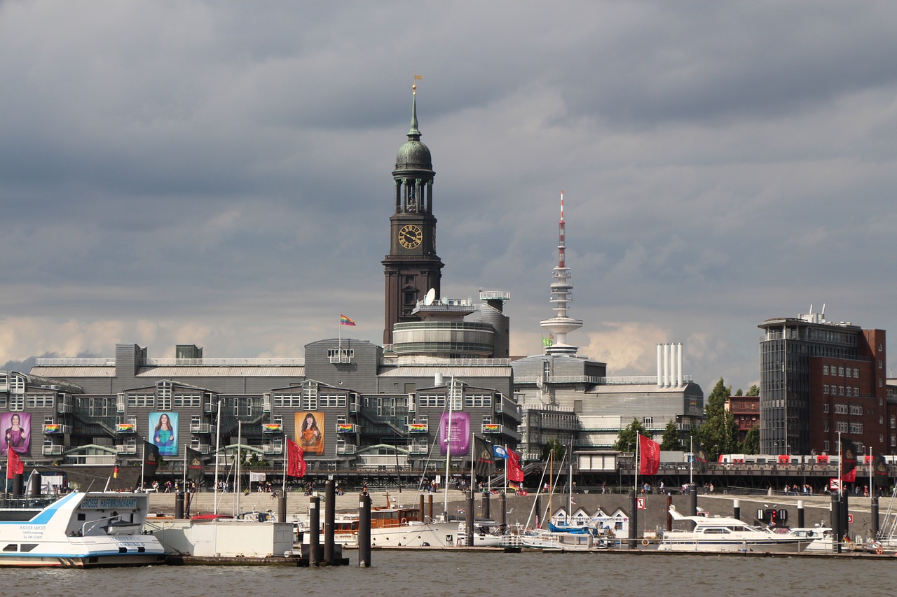 Image - michel hamburg elbe skyline view