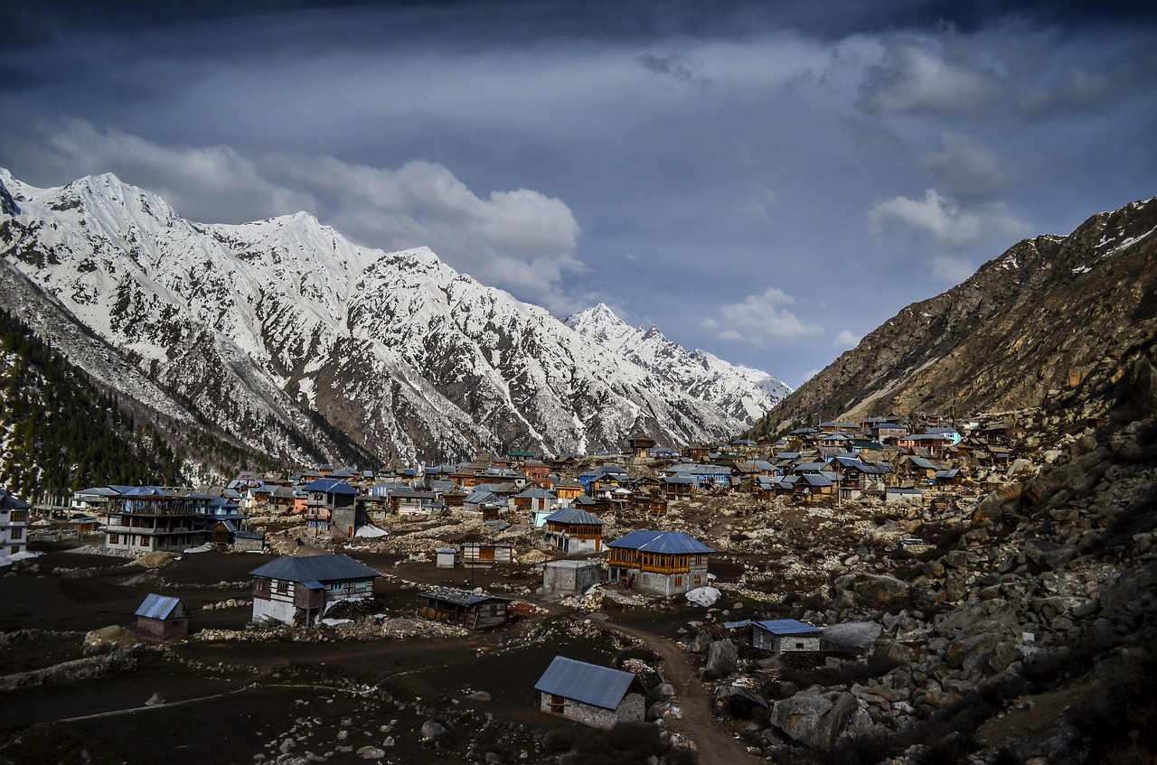 Image - winter village snow house nature