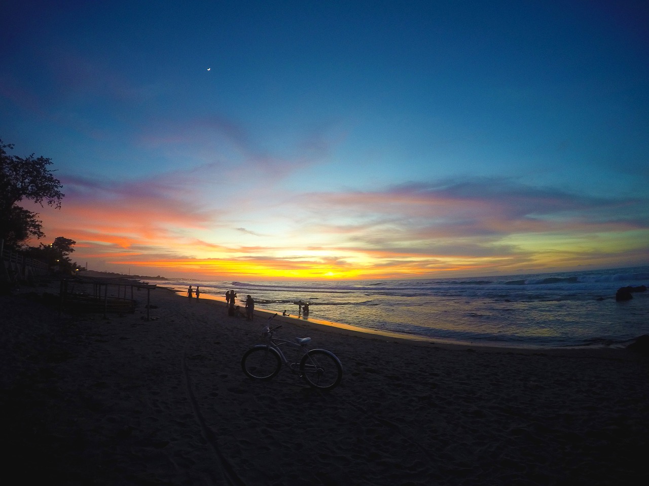 Image - sunset sunrise beach sea ocean