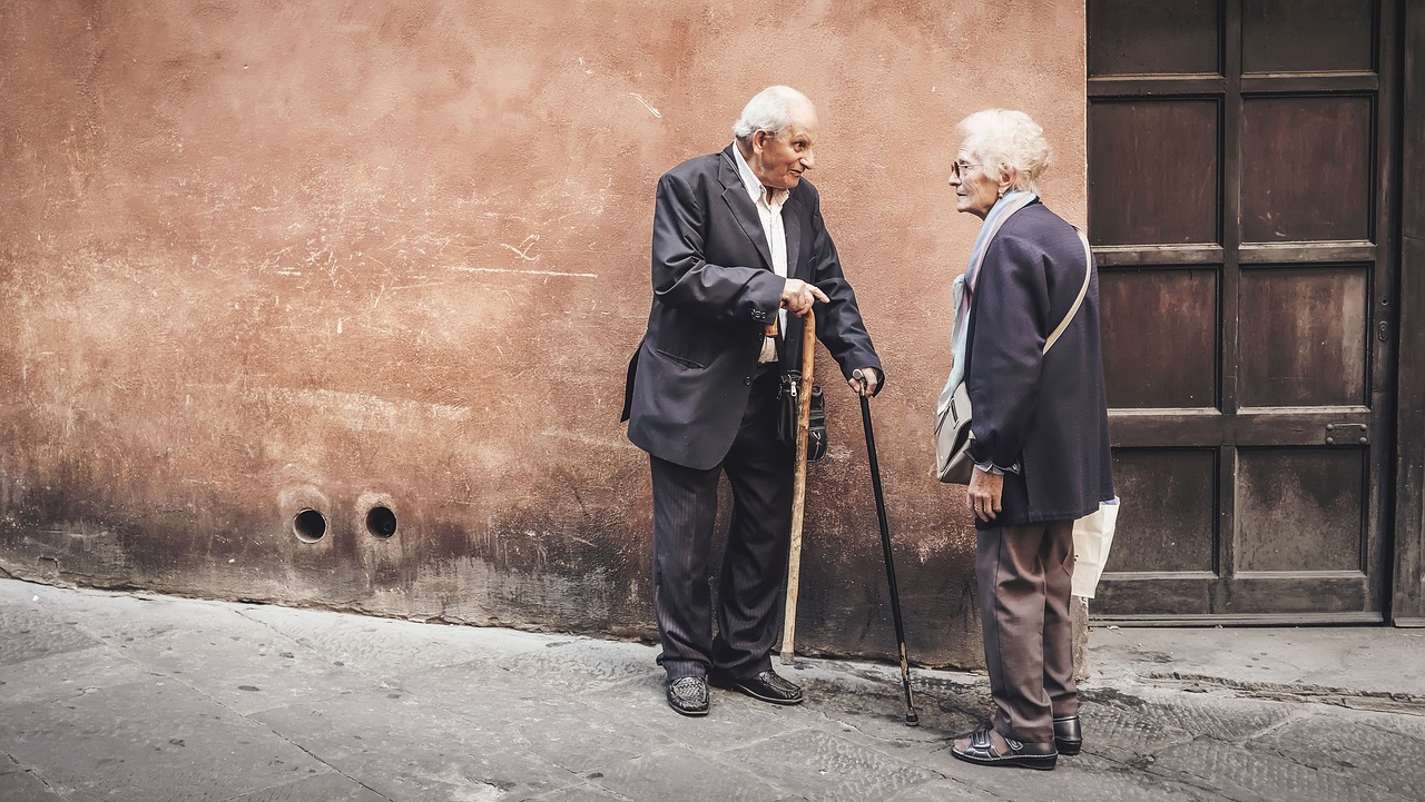 Image - people old elderly man woman