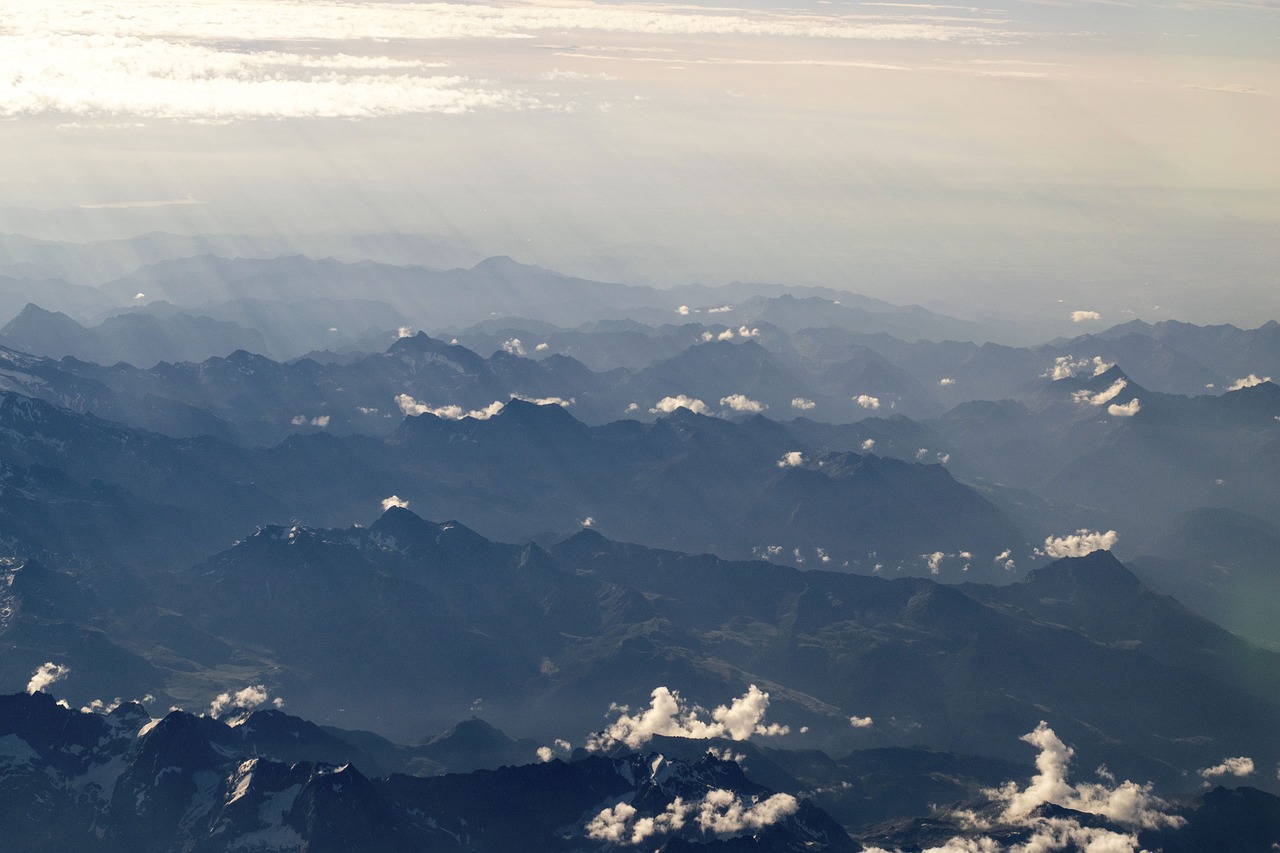 Image - nature landscape aerial sun clouds