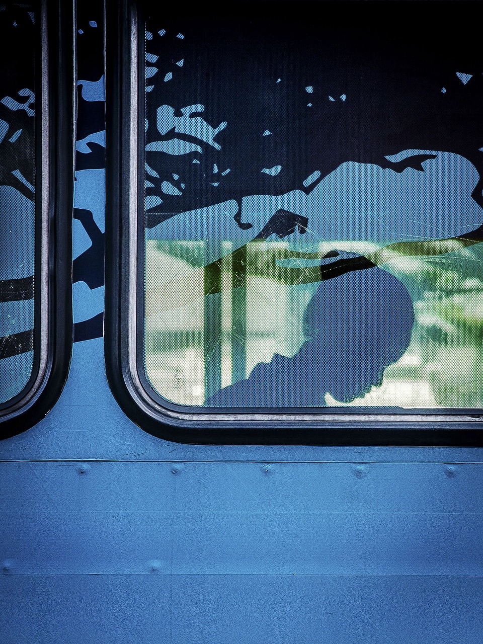 Image - train window people girl passenger