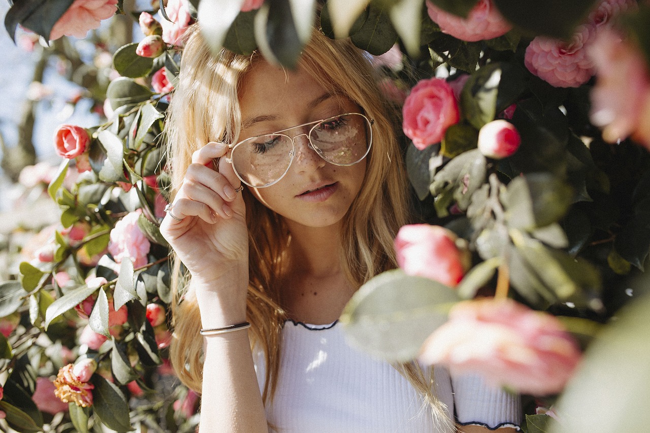 Image - people girl nature flowers garden