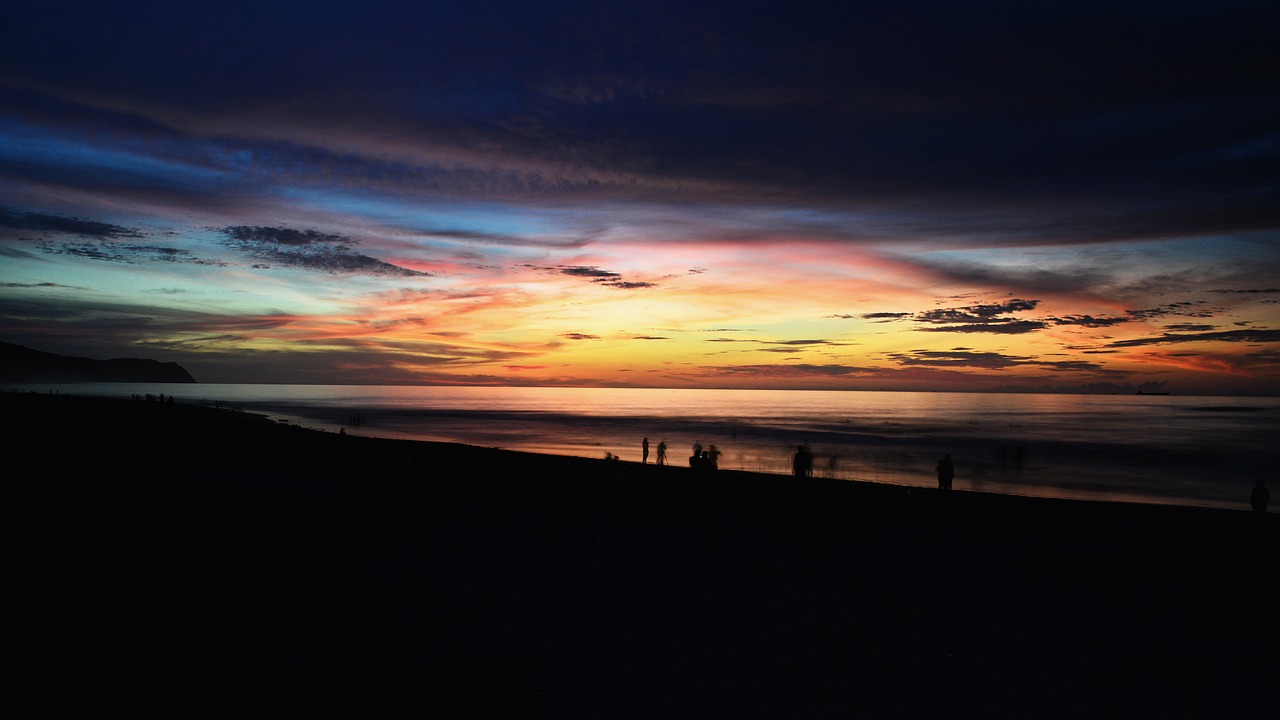 Image - dark cloud sky sea ocean beach