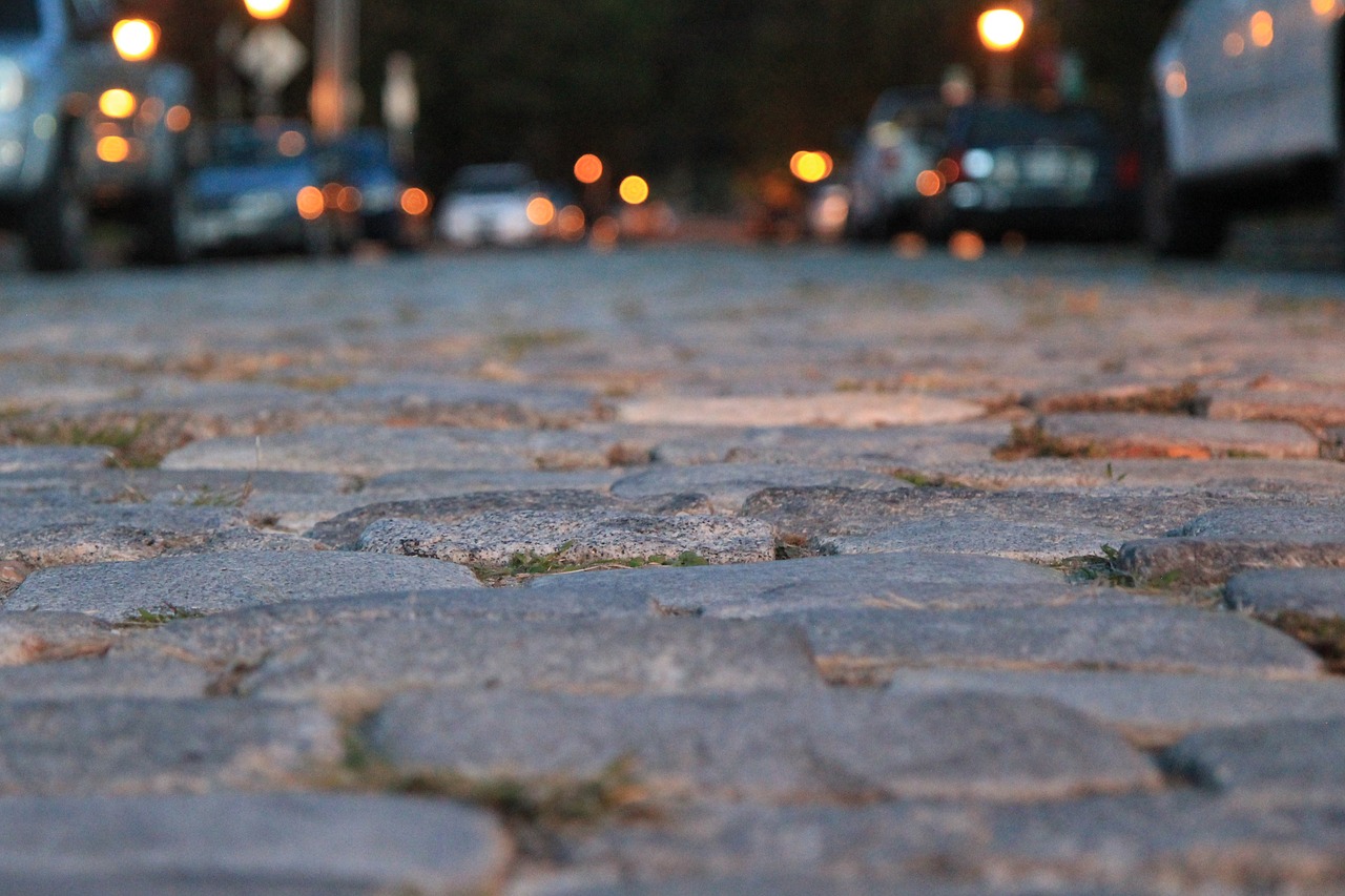 Image - road street stones blur