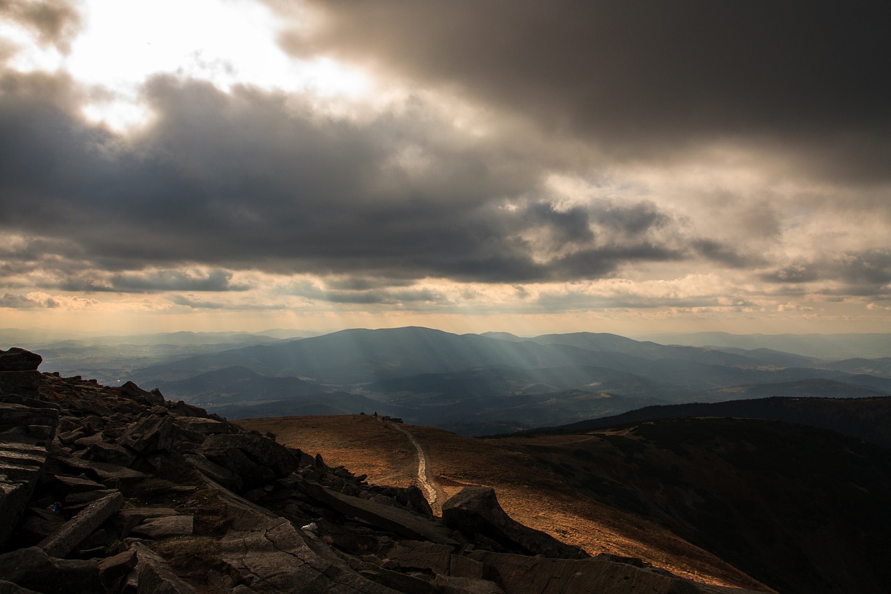 Image - mountain highland dark cloud sky