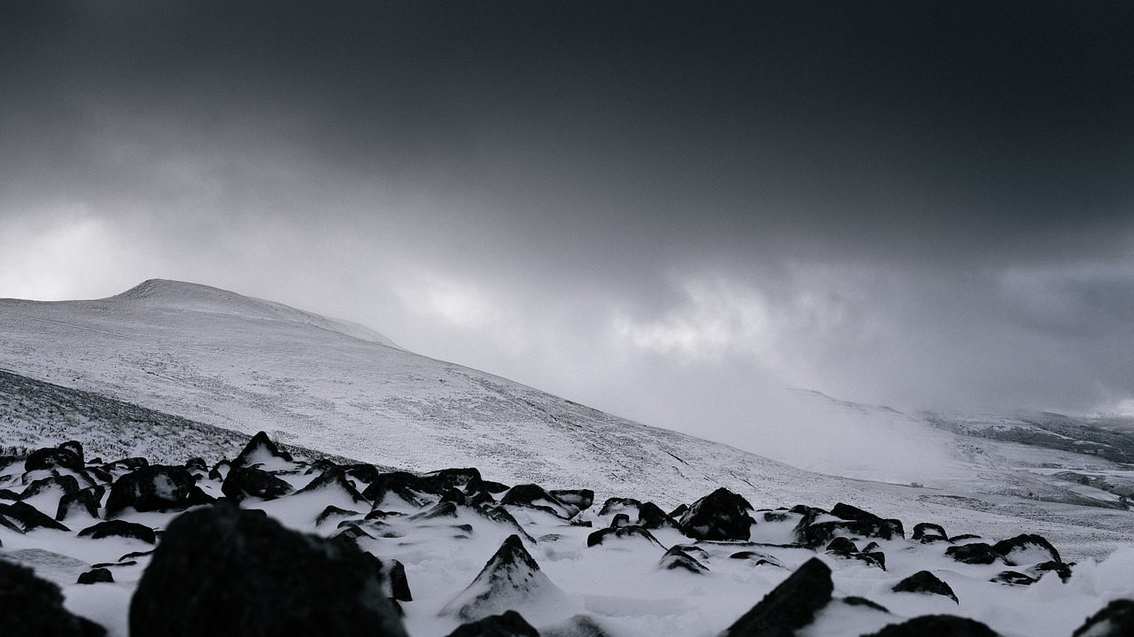 Image - mountain highland rocks cloud sky