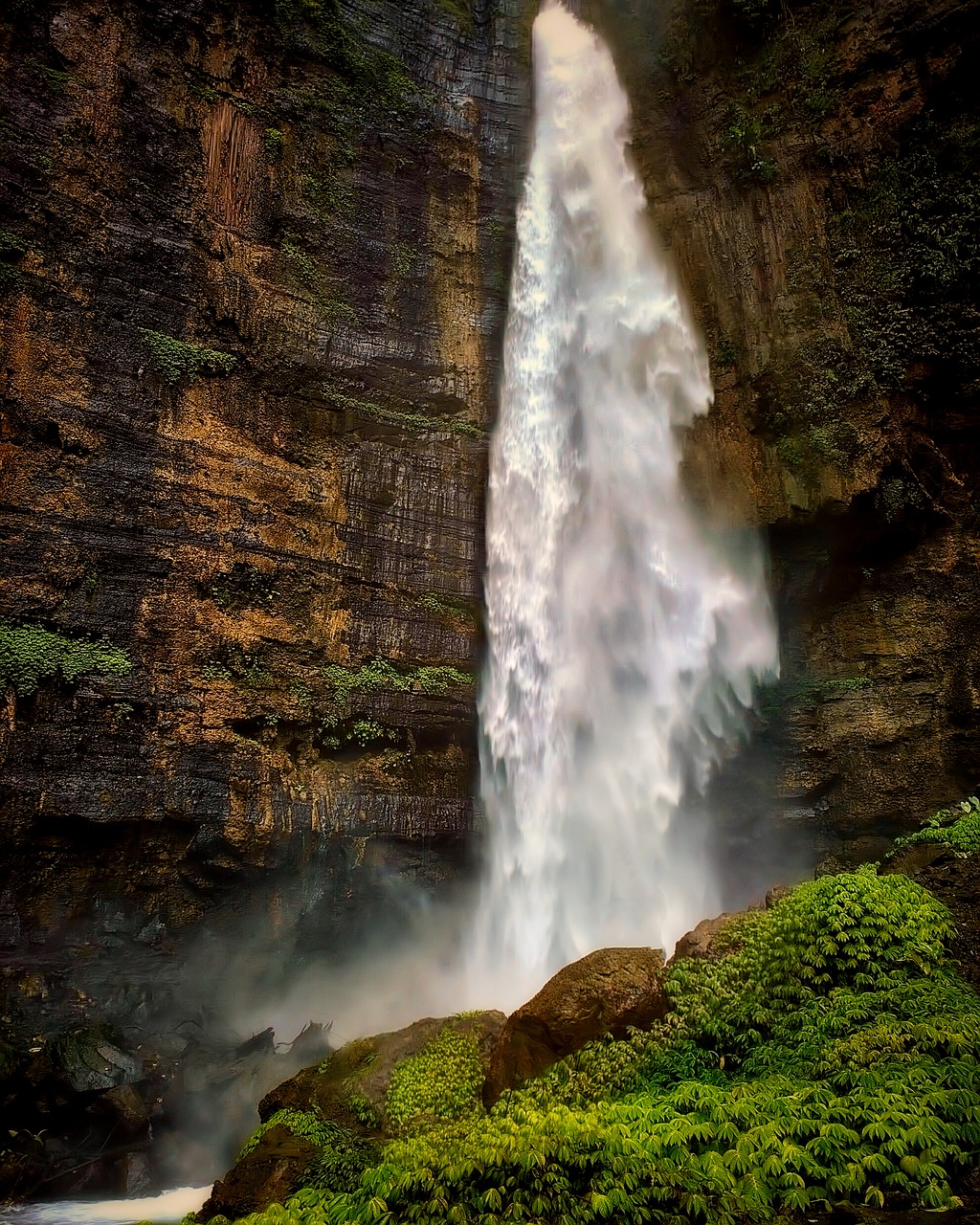 Image - indonesia waterfall falls water