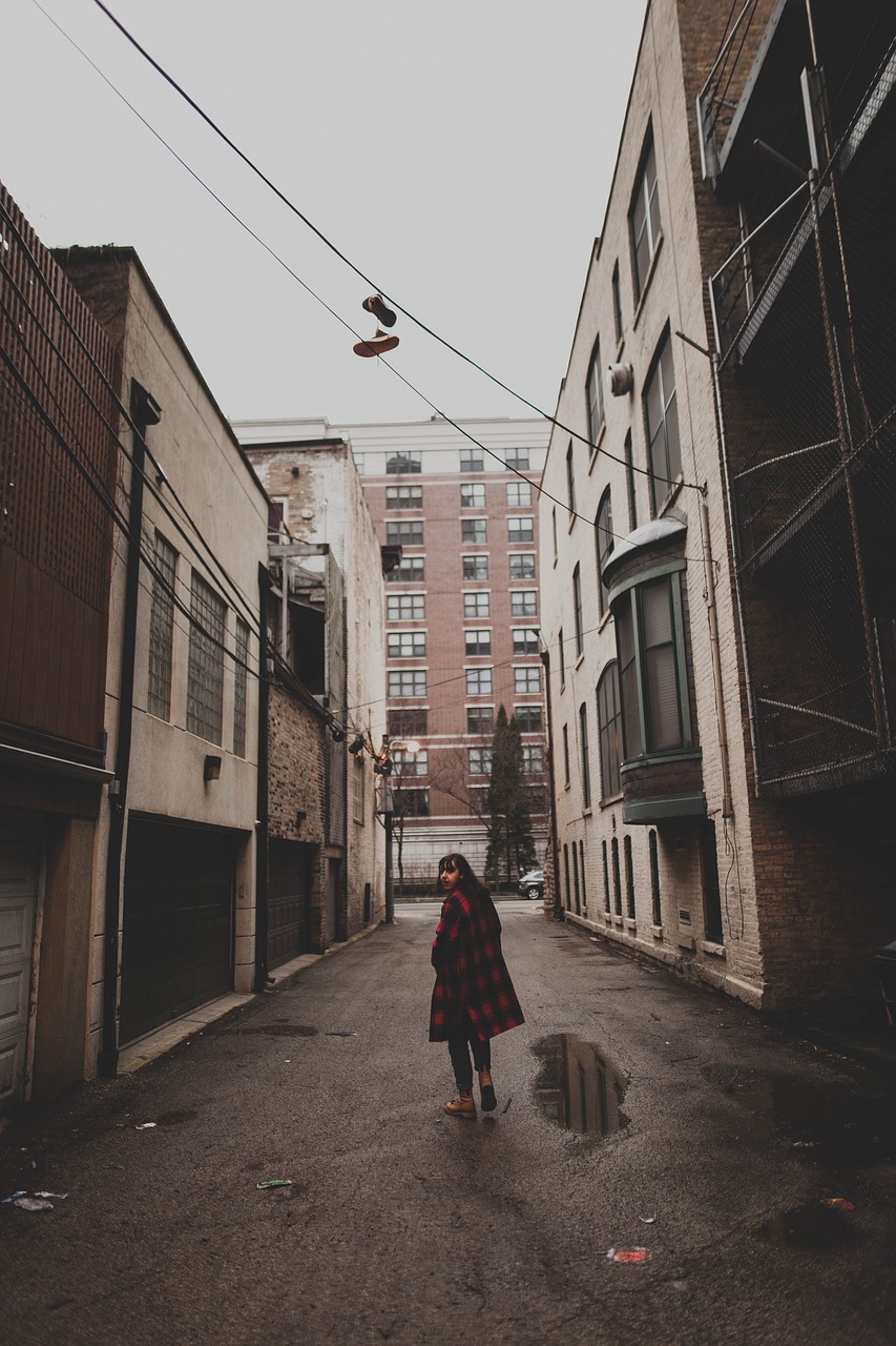 Image - people woman walking urban city
