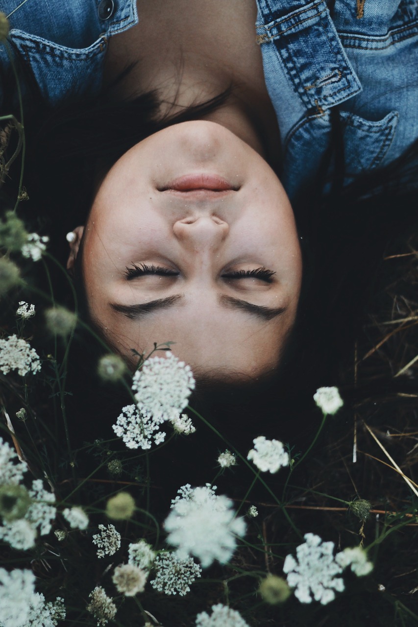 Image - people girl face flower flora