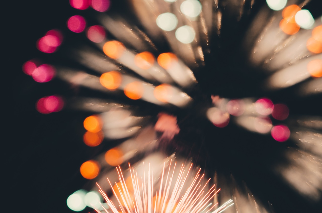Image - fireworks fire party night