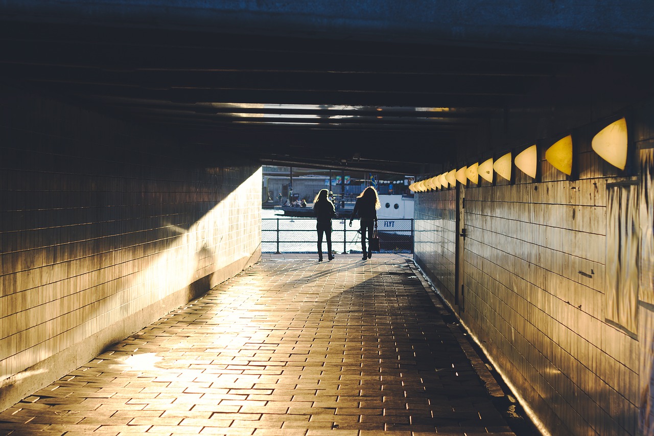 Image - people walking back silhouette