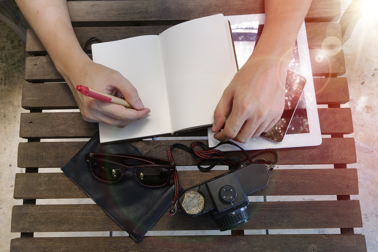 Image - hand arm notebook pen write