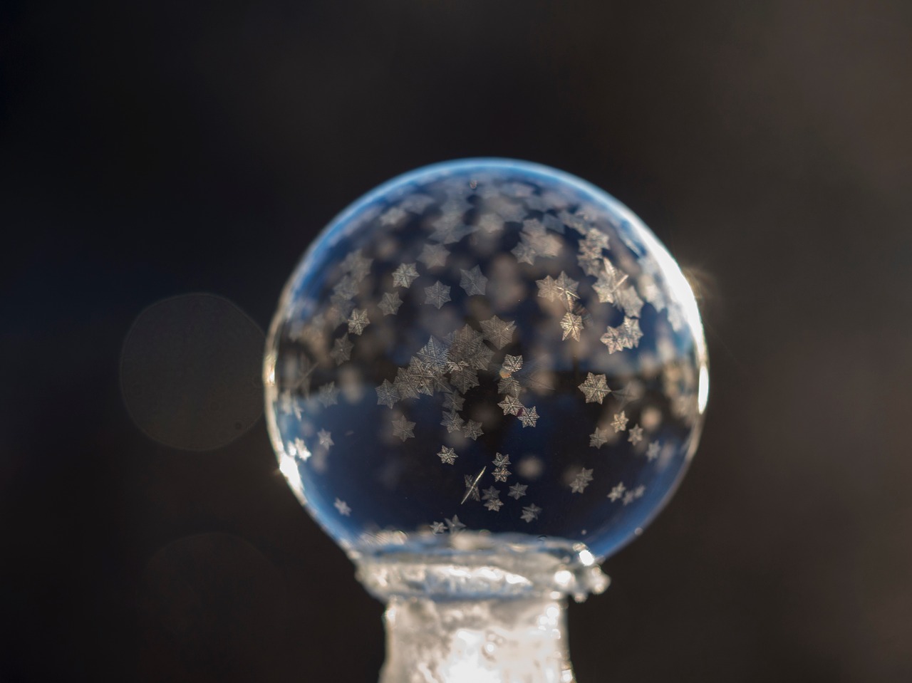 Image - bokeh glass round crystal ball