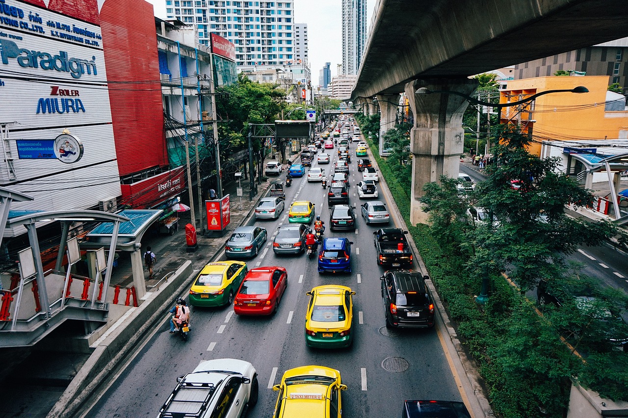 Image - road vehicle cars traffic street