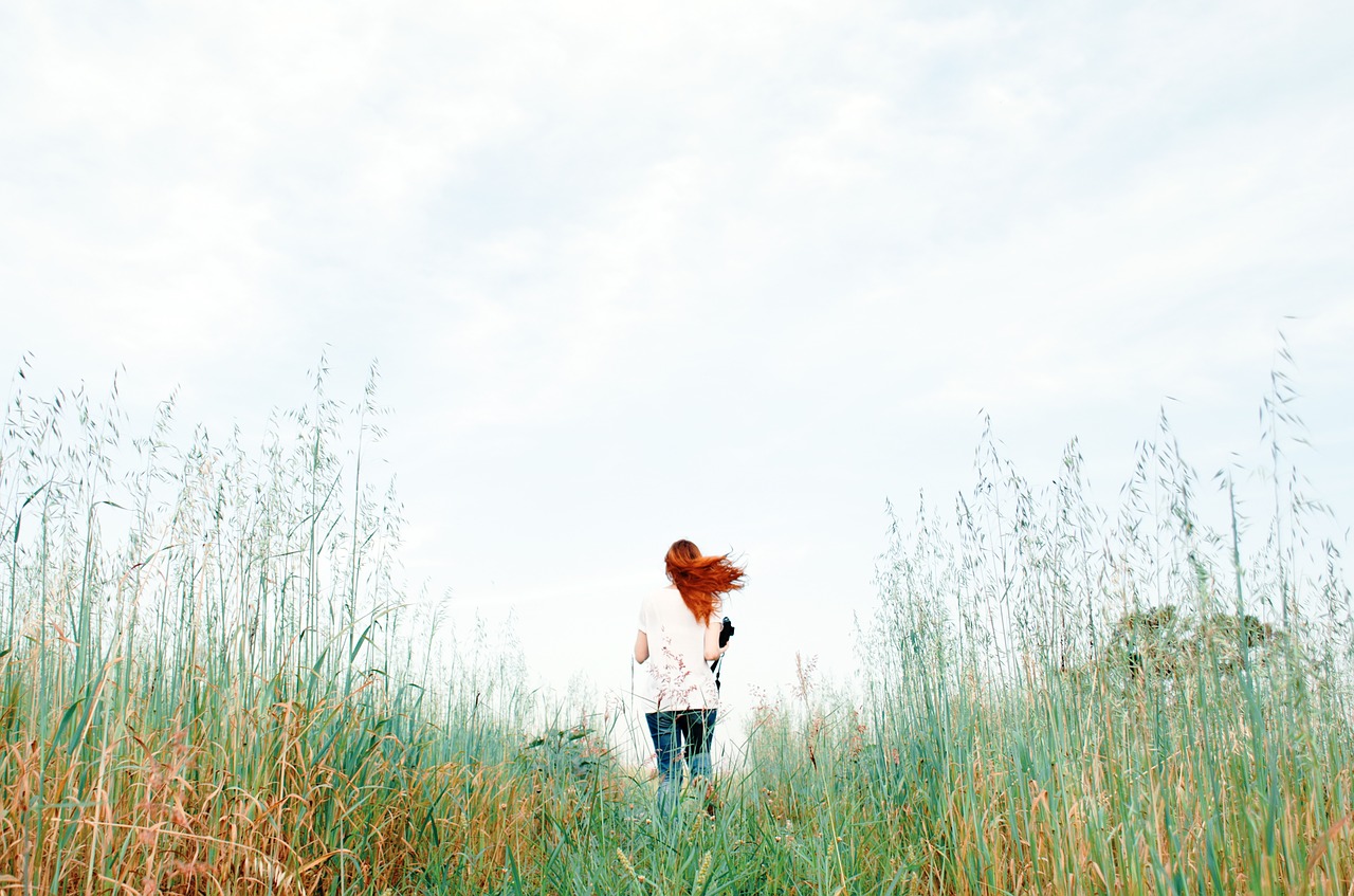 Image - people woman lady plants grass
