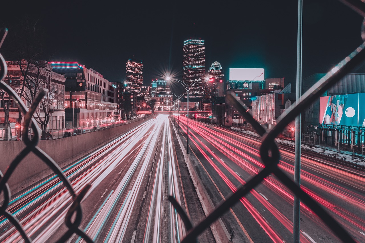 Image - wire fence view street road city