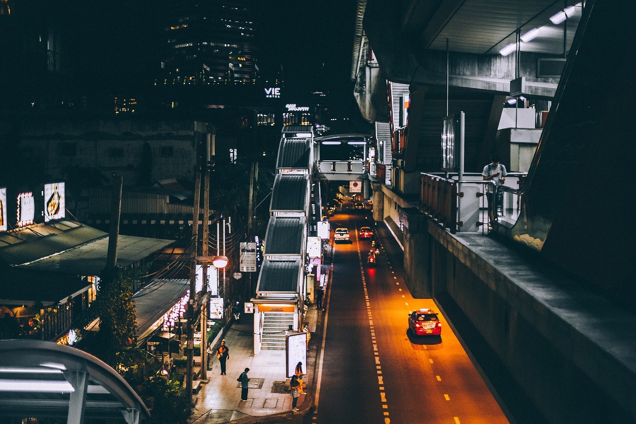 Image - dark night urban city car vehicle