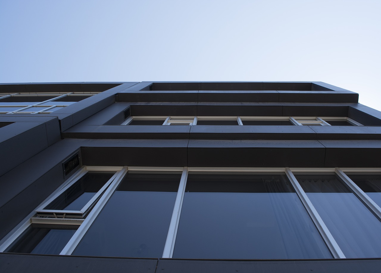 Image - wall glass up sky skyward light