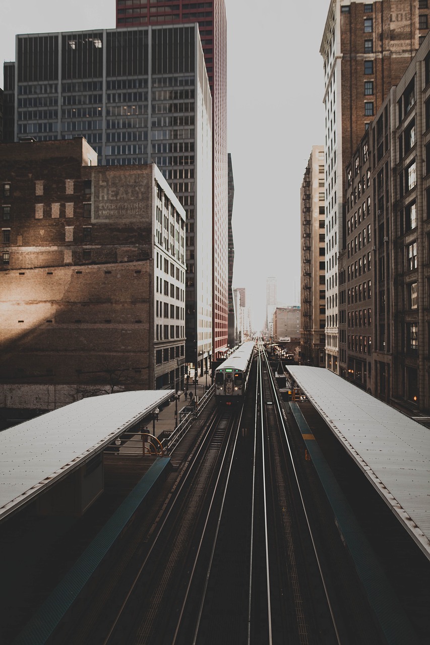 Image - train station rail trail urban