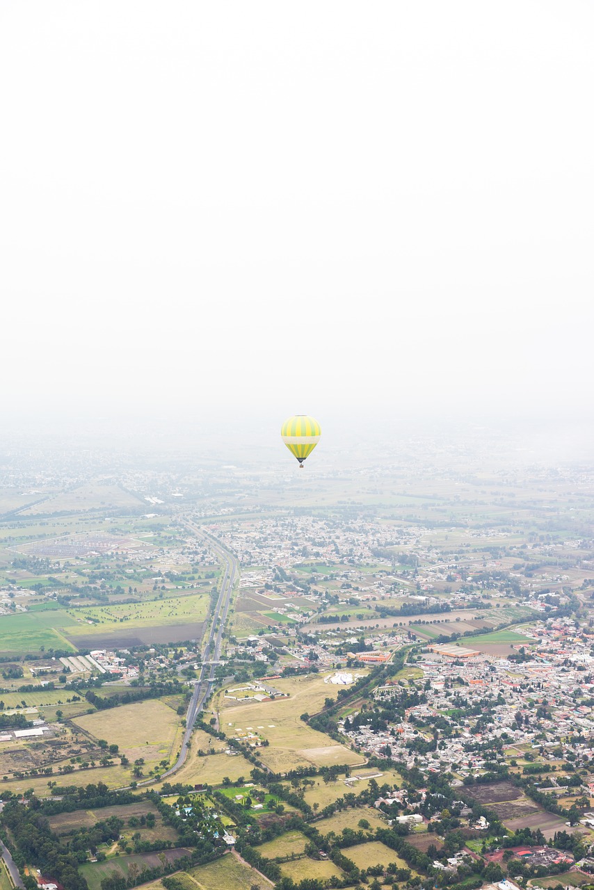 Image - balloon land field houses aerial