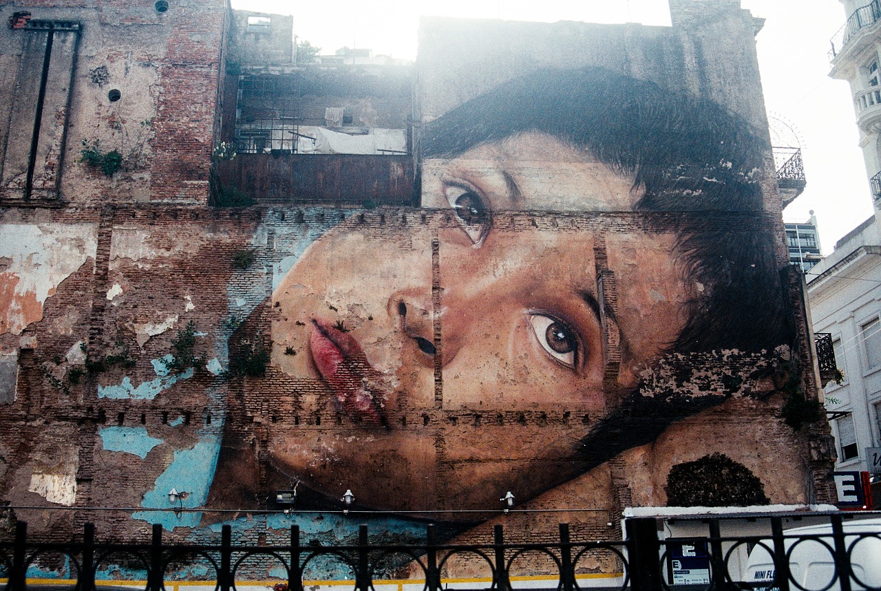 Image - paint wall street people woman