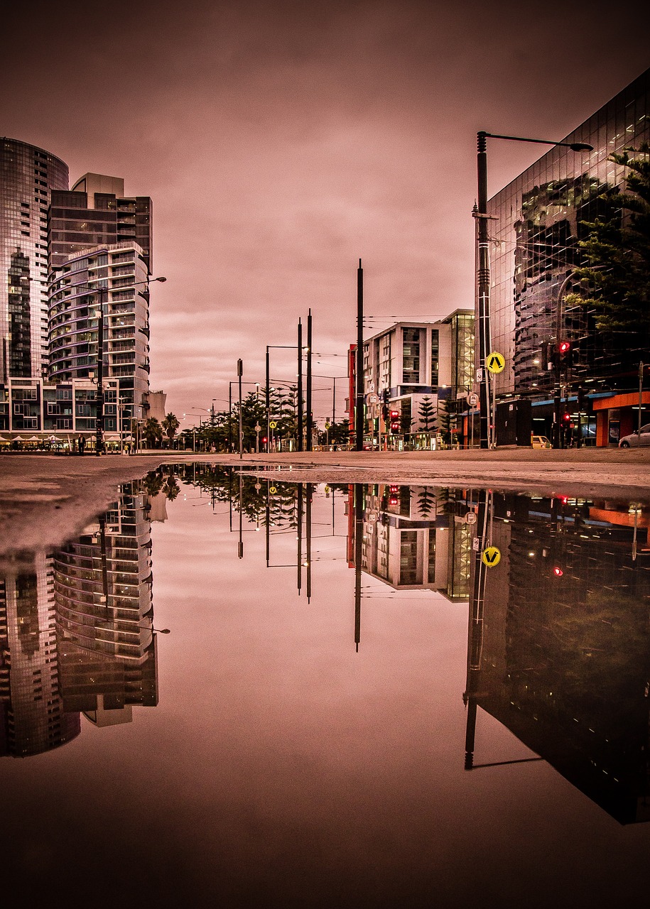 Image - urban city reflection building