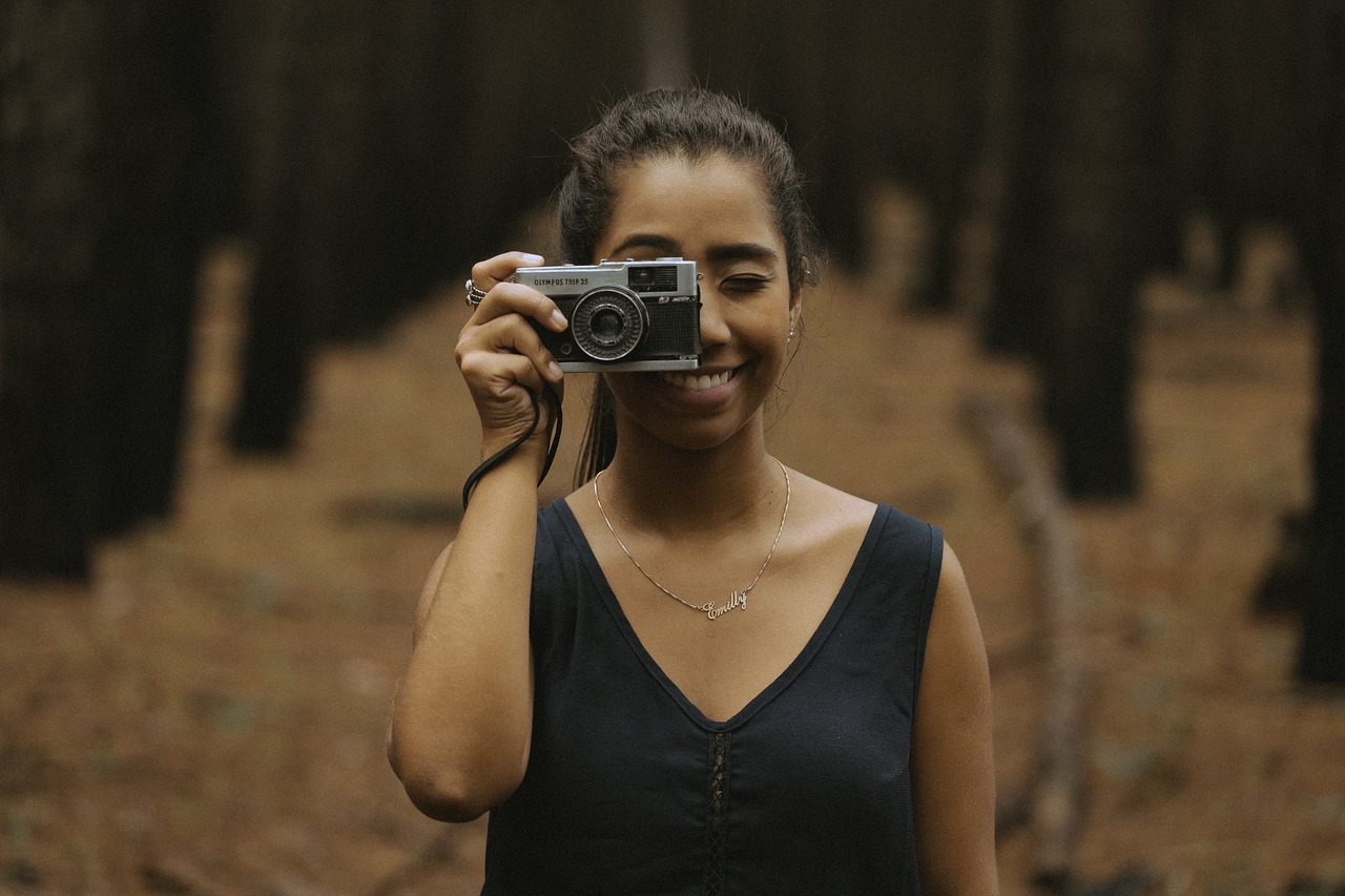 Image - camera film woman smile