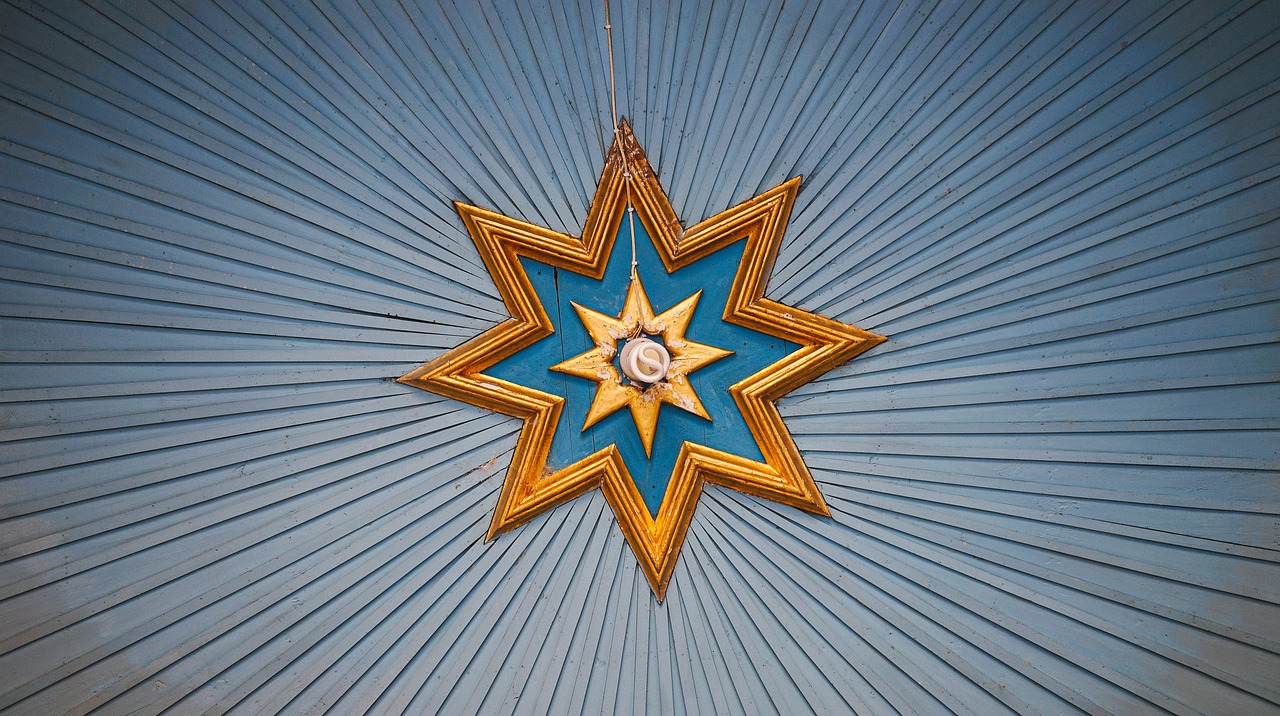 Image - star art design rope blue ceiling