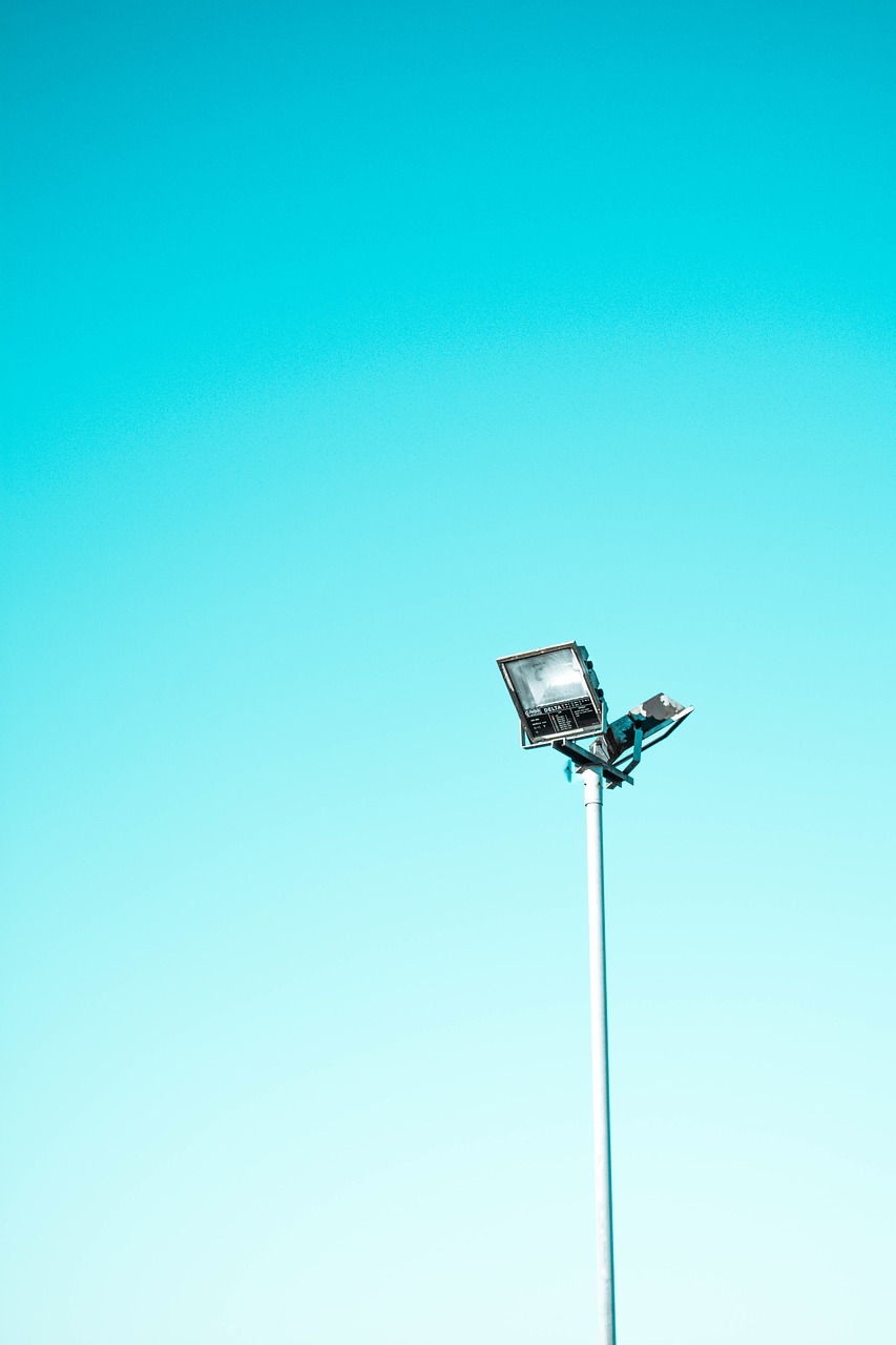 Image - sky blue post light steel