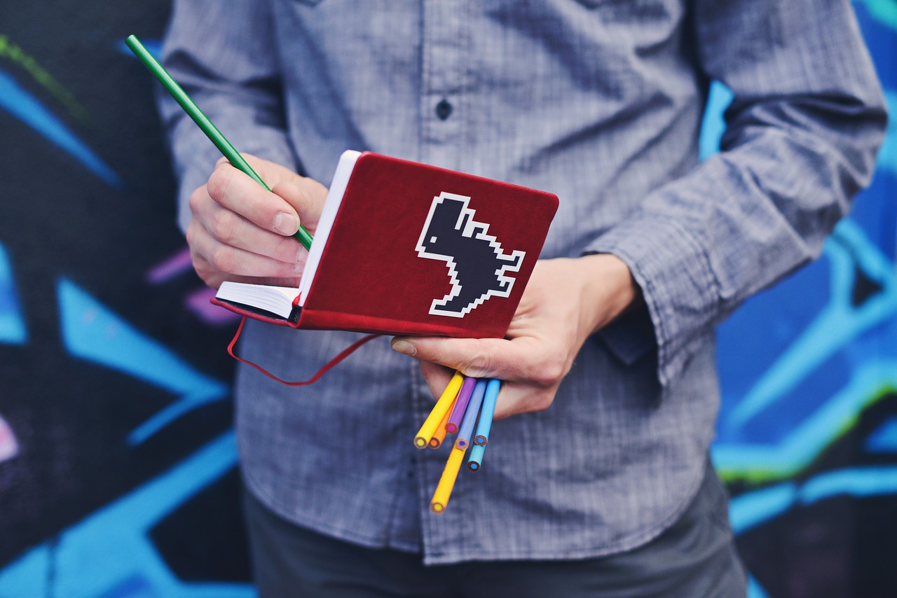Image - people guy man pens colors