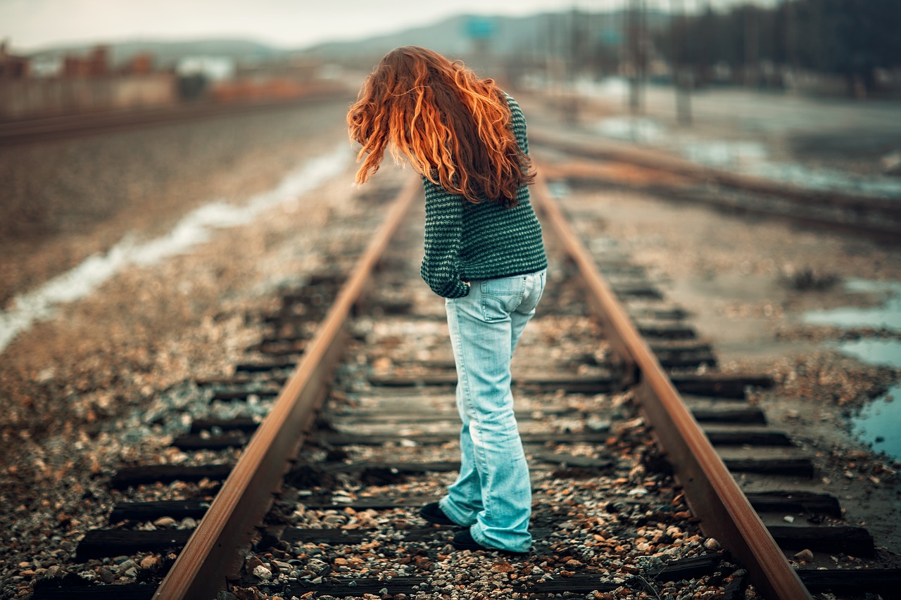 Image - people girl woman alone railway