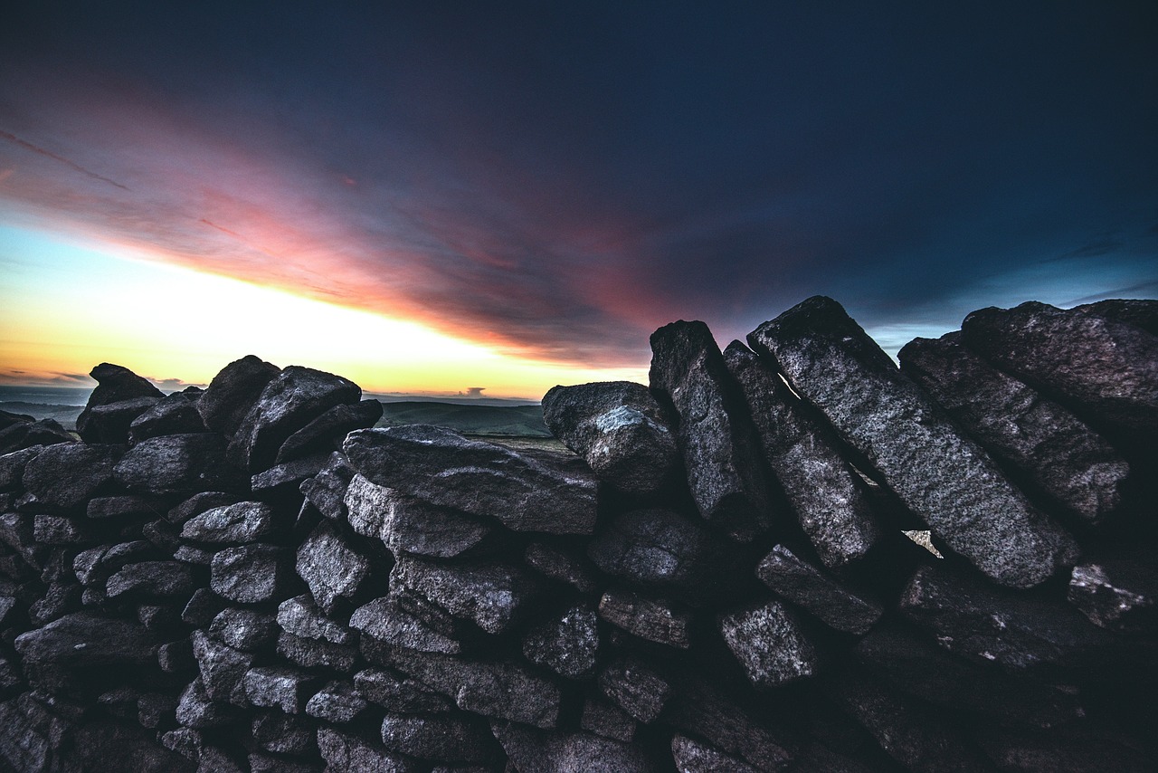 Image - cloud sky dark sunset rocks