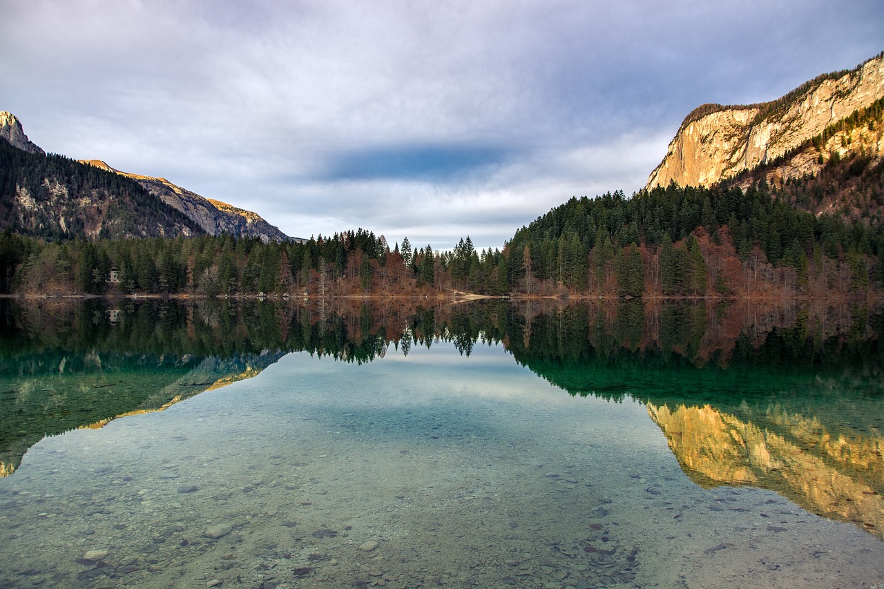 Image - reflect reflection mountains nature