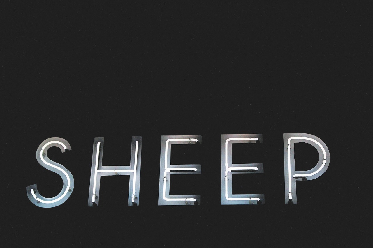 Image - letters font sheep light dark