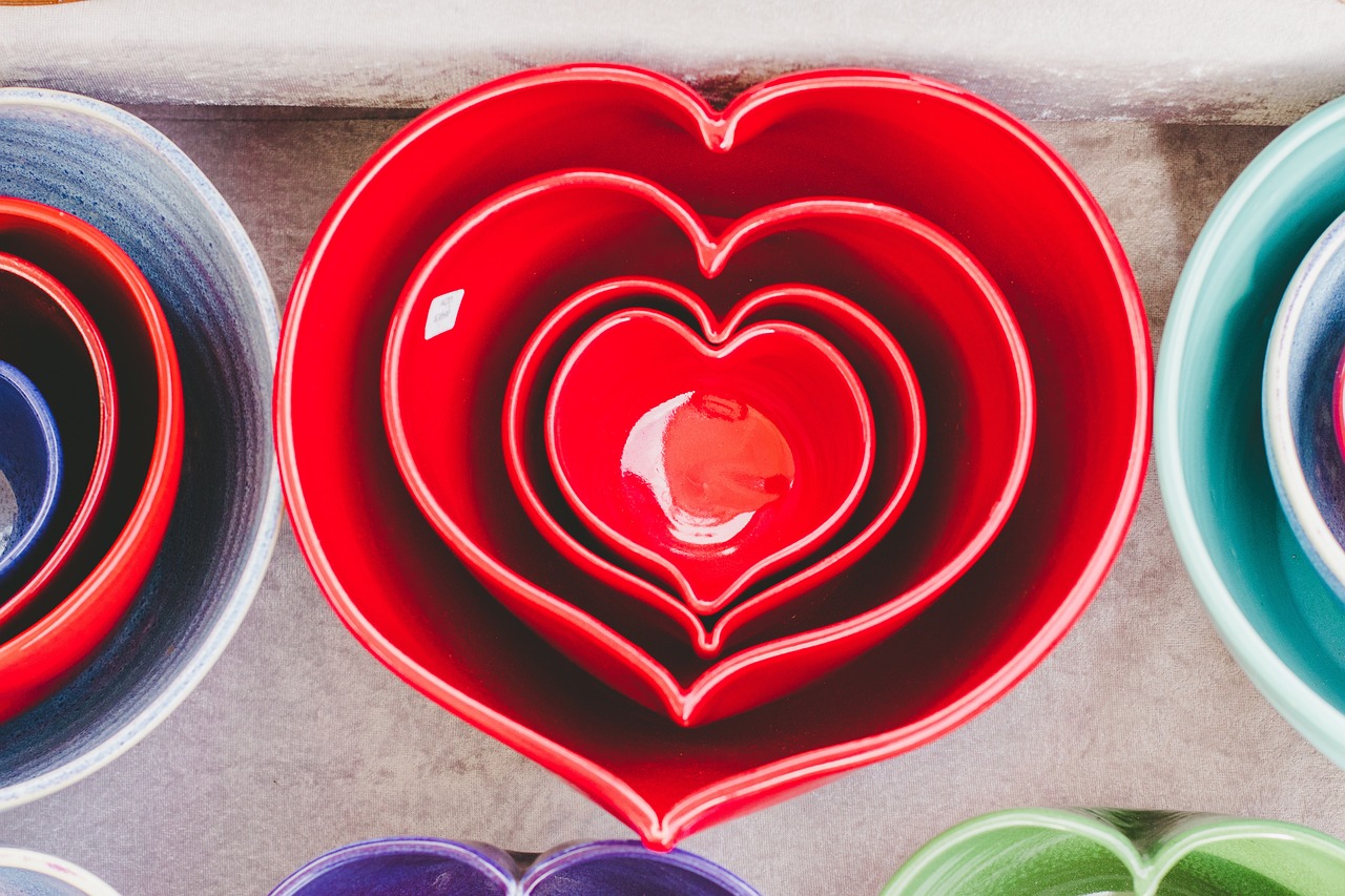 Image - heart art shiny red mold shapes