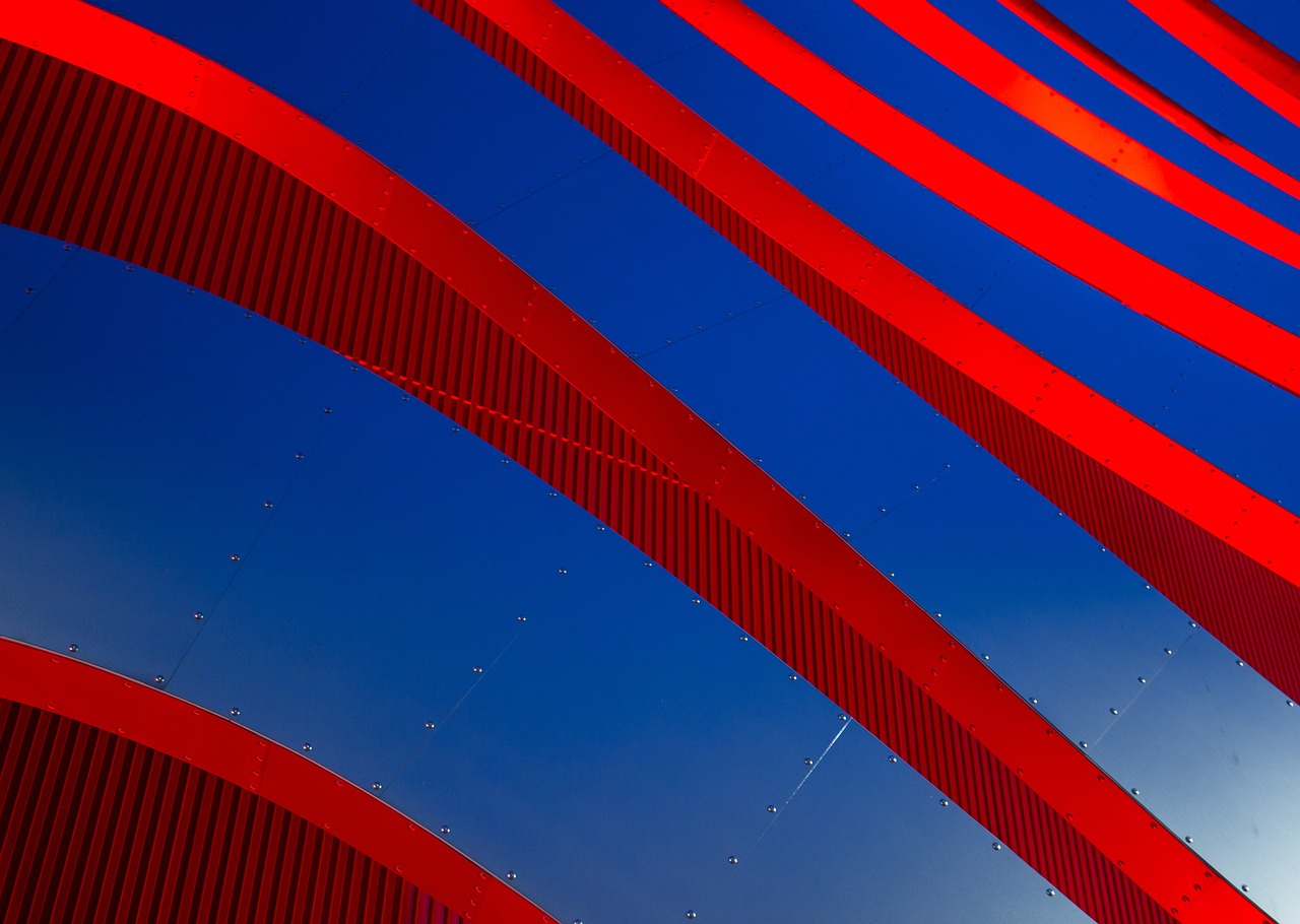 Image - blue red steel design art