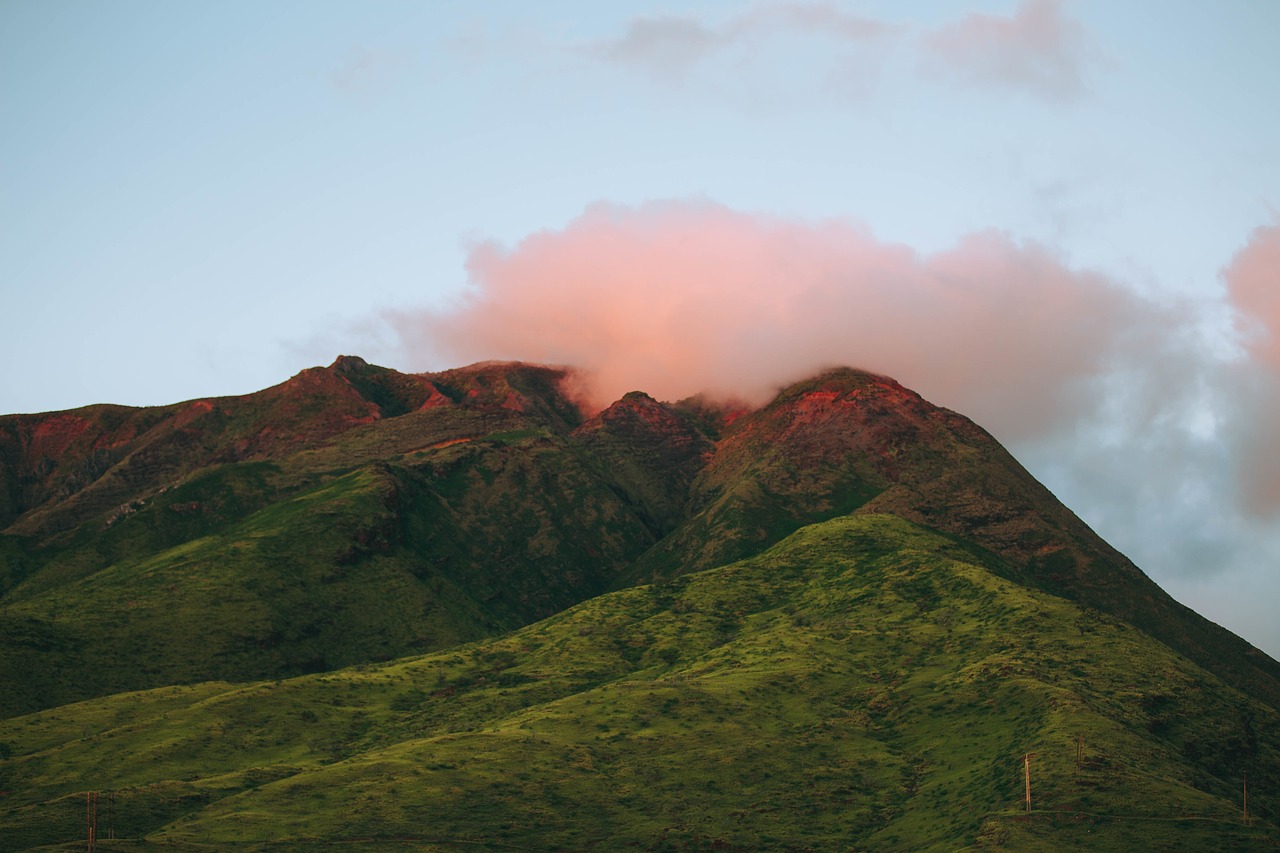 Image - green grass highland mountain peak