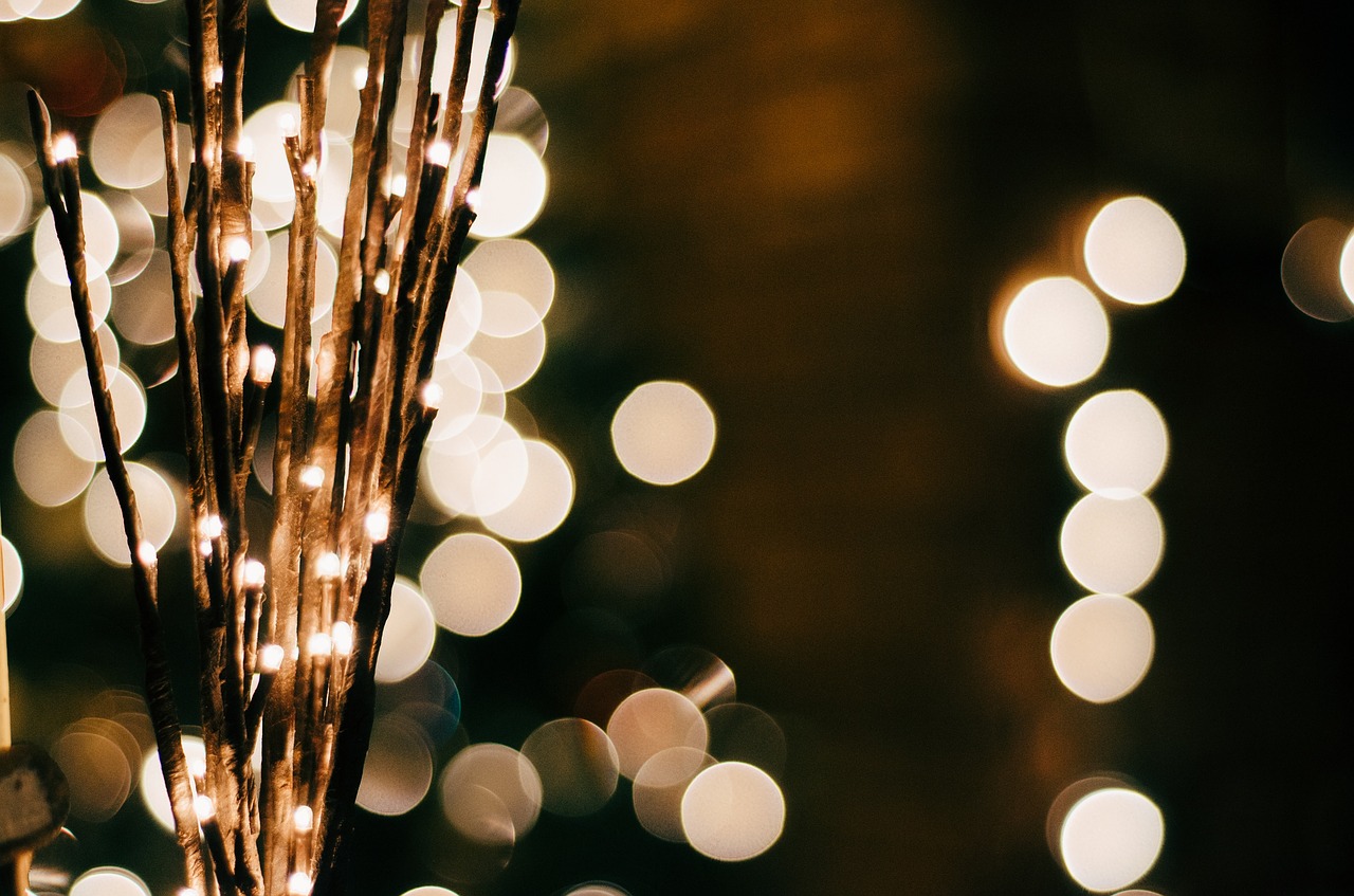 Image - bokeh lights night dark