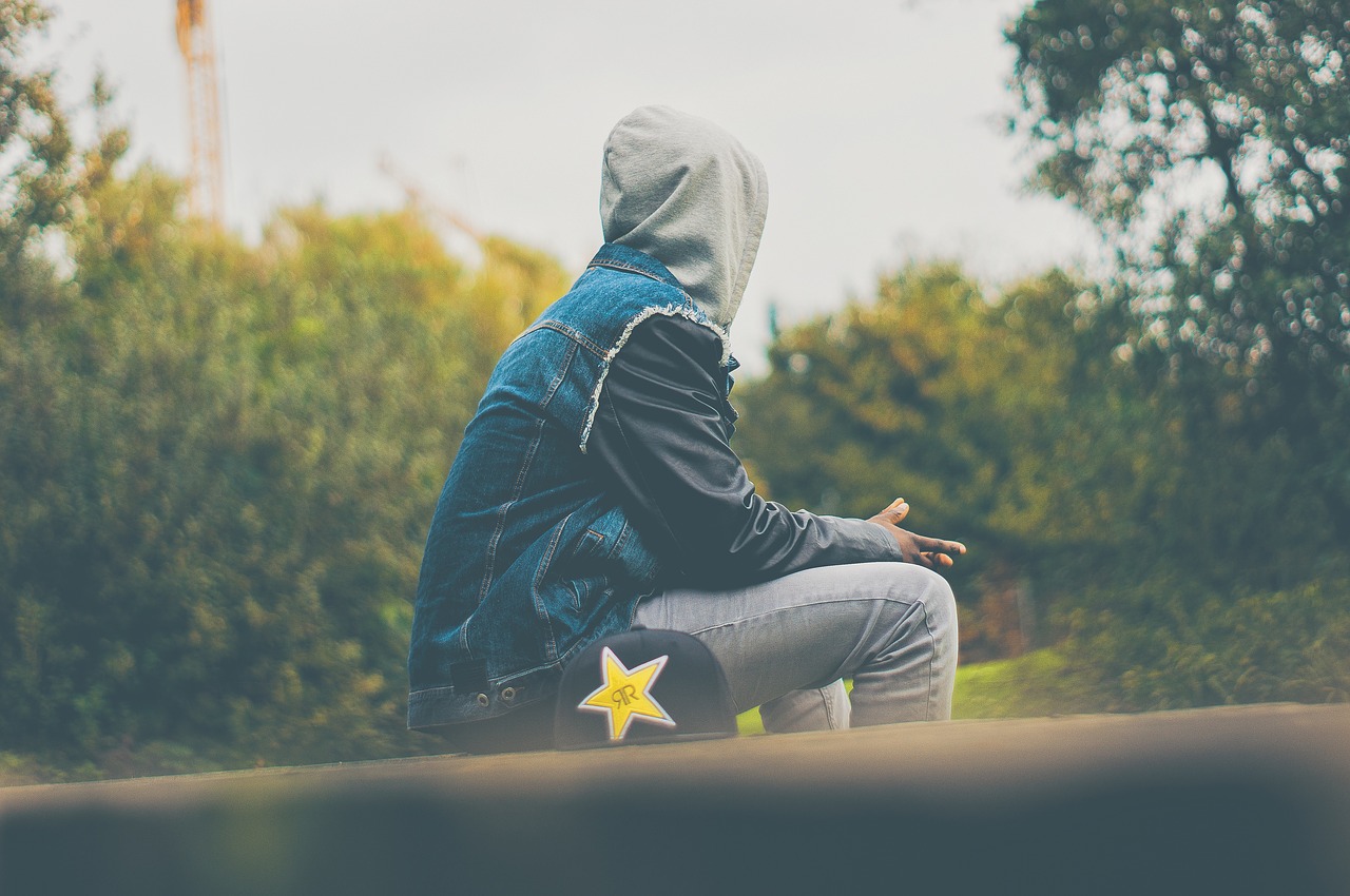 Image - people man sitting alone sad