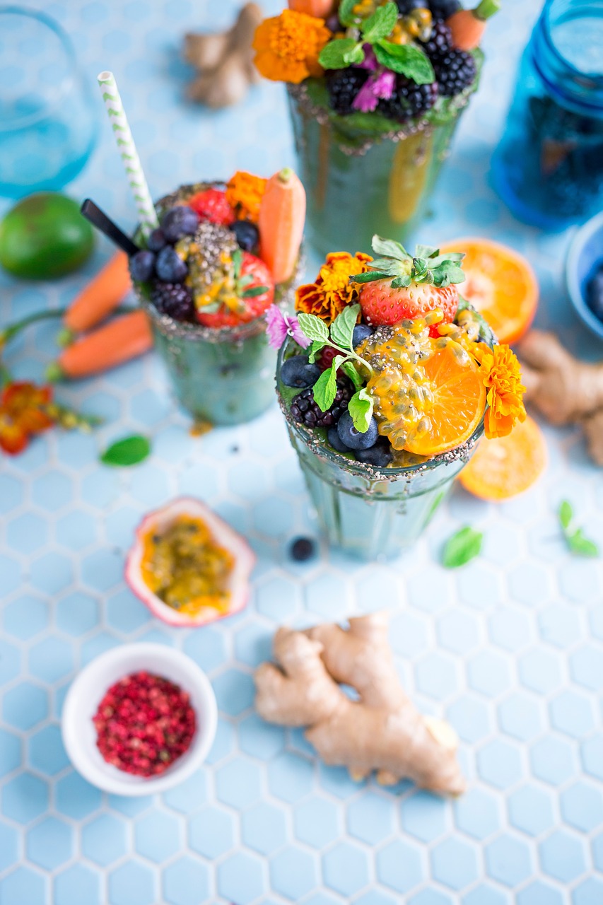 Image - fruit ginger strawberry blueberry