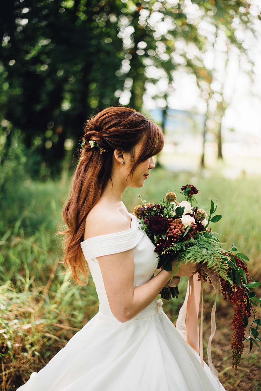 Image - white long dress bride wedding