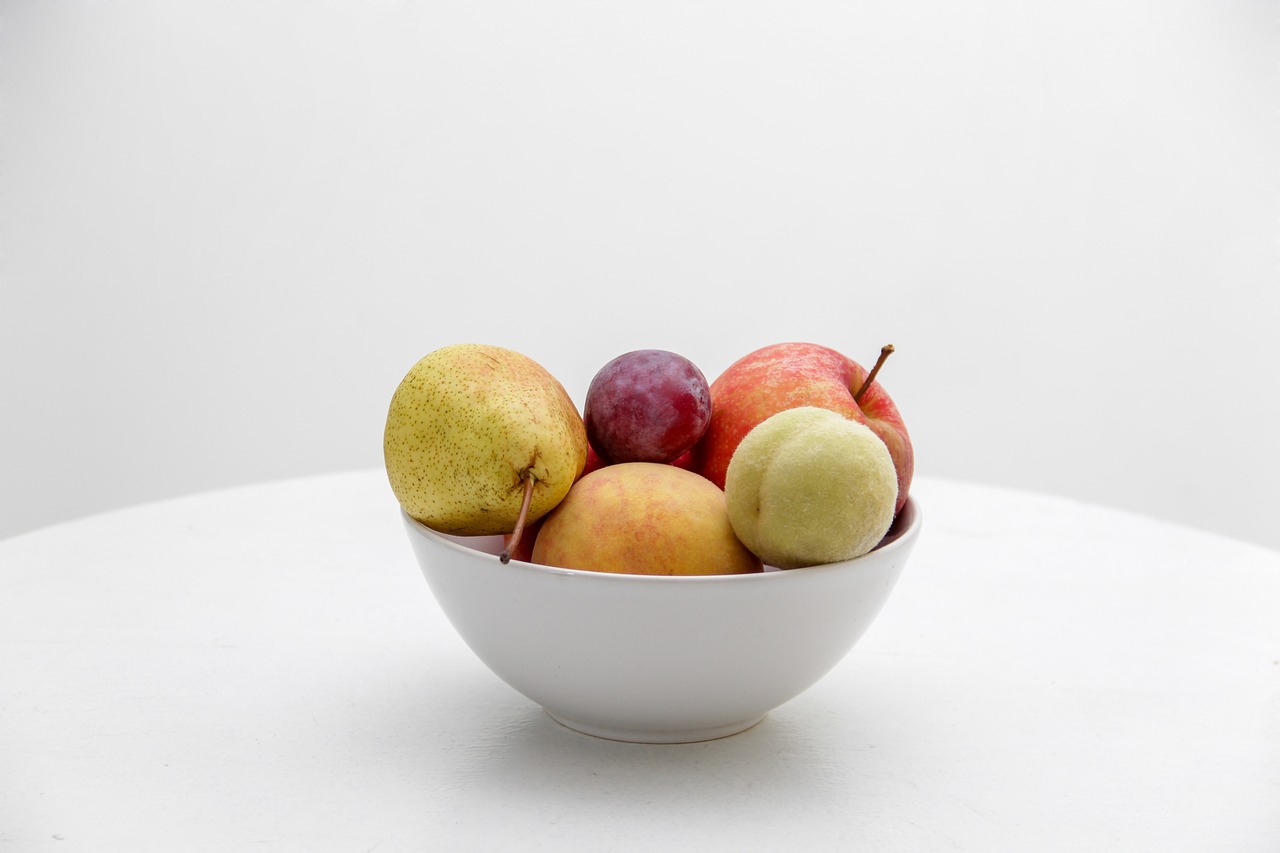 Image - bowl food fruit juicy apple pear