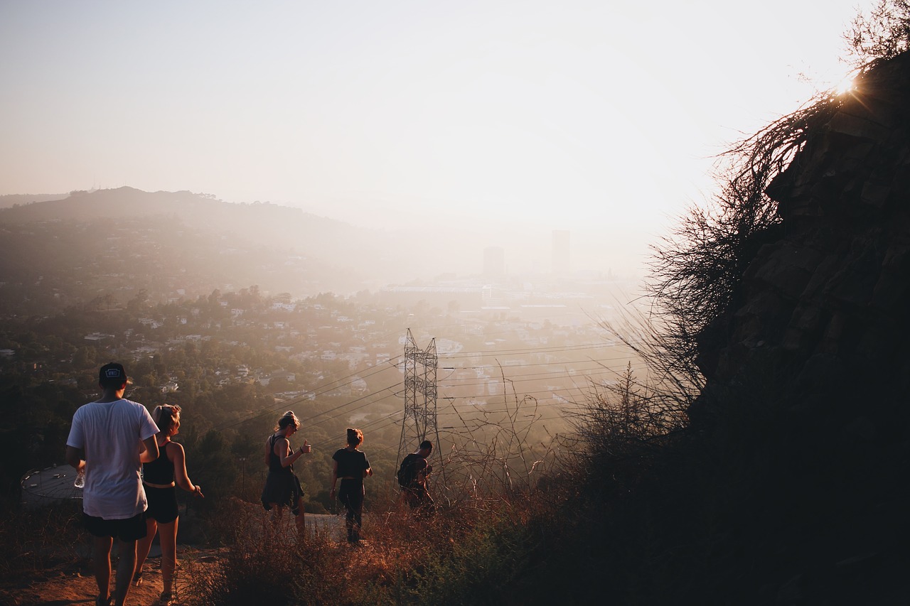 Image - people man woman trekking mountain