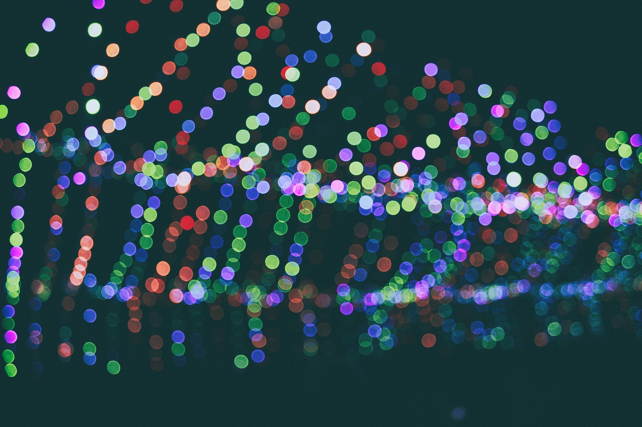 Image - light colorful dark blur bokeh