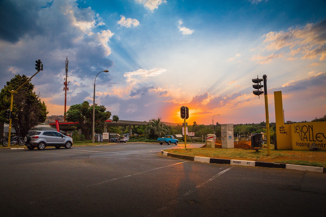 Image - landscape urban city sunset clouds